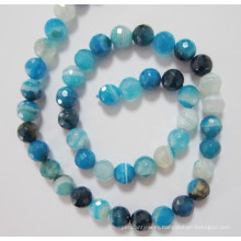 Blue Agate Beads, Gemstone, (BLUGT101)